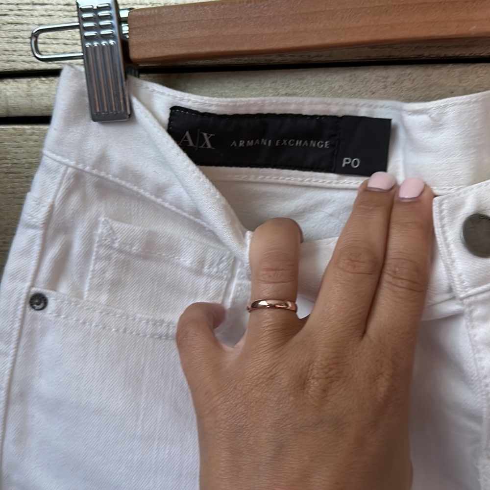 🛍️SALE🛍️ Armani Exchange Women’s White Mini Denim Skirt (NWOT) - Picture 3 of 8